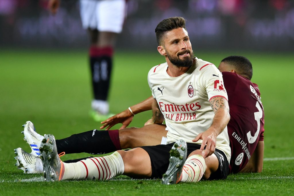 Olivier Giroud AC Milan Torino-Milan 0-0 Serie A 2021-2022