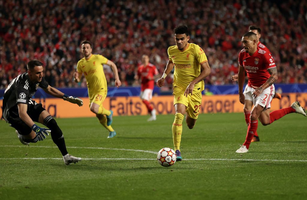 Luís Díaz Benfica-Liverpool 1-3 Champions League 2021-2022