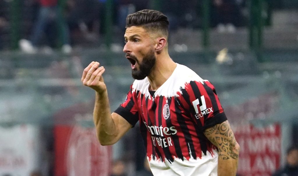 Olivier Giroud AC Milan Milan-Bologna 0-0 Serie A 2021-2022