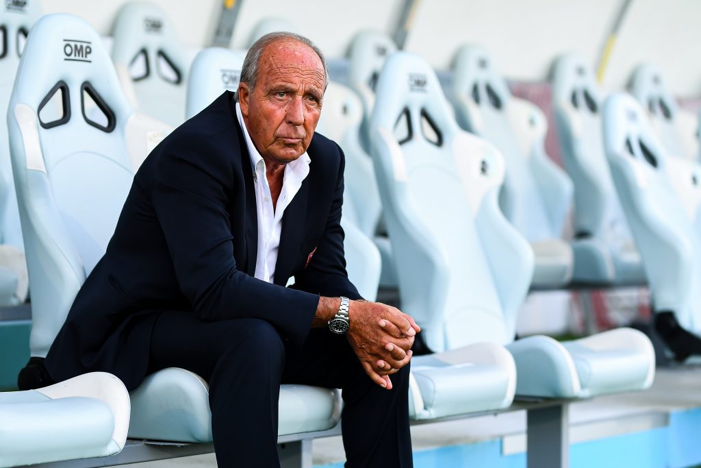 CHIAVARI, ITALY - JUNE 26: Gian Piero Ventura coach of Salernitana before the serie B match between Virtus Entella and US Salernitana at Aldo Gastaldi Stadium on June 26, 2020 in Chiavari, Italy. (Photo by Paolo Rattini/Getty Images for Lega Serie B)