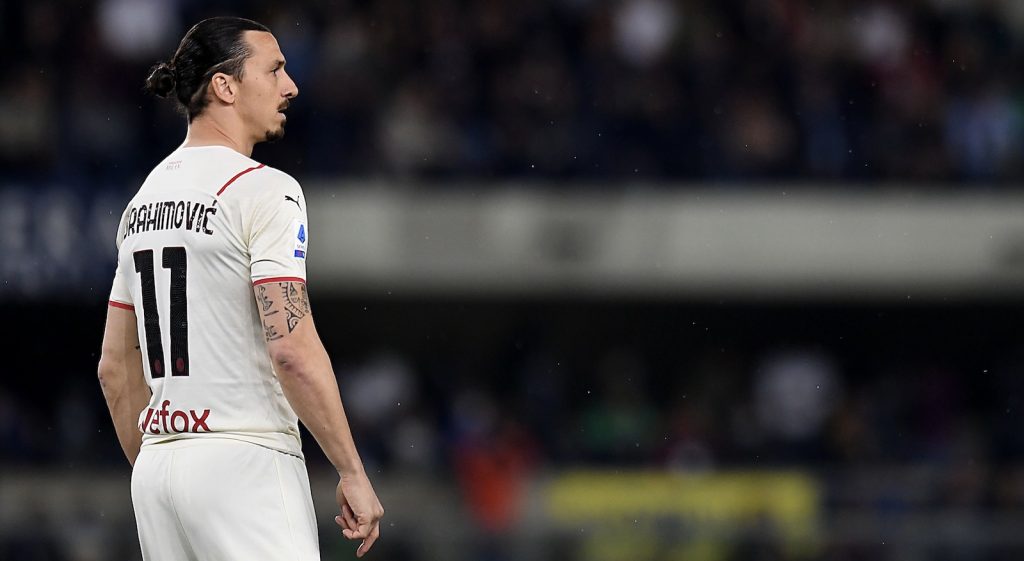 Zlatan Ibrahimovic AC Milan Verona-Milan 1-3 Serie A 2021-2022