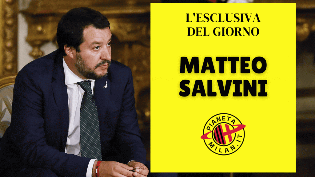 Matteo Salvini, senatore e leader della Lega Nord, nonché tifoso del Milan (getty images)