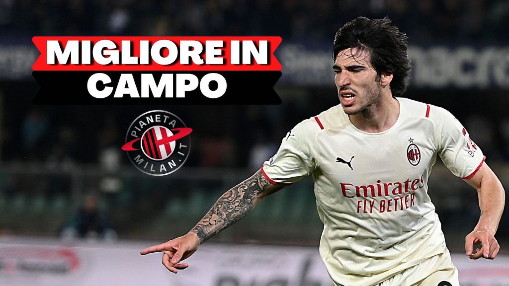 Sandro Tonali AC Milan Verona-Milan 1-3 Serie A 2021-2022