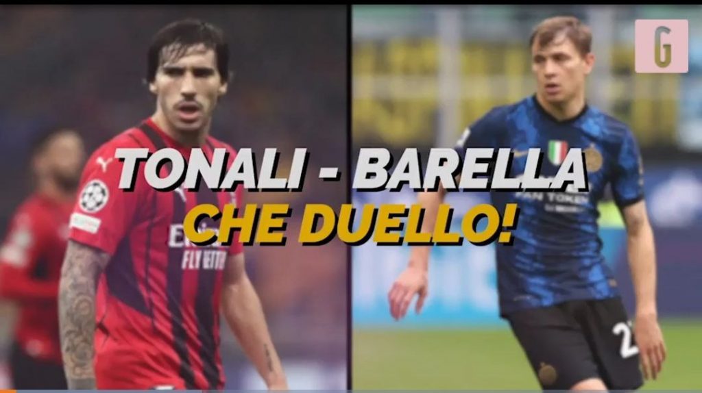 Sfida scudetto, Milan e Inter si affidano a Tonali e Barella | VIDEO (screen gazzetta.it)