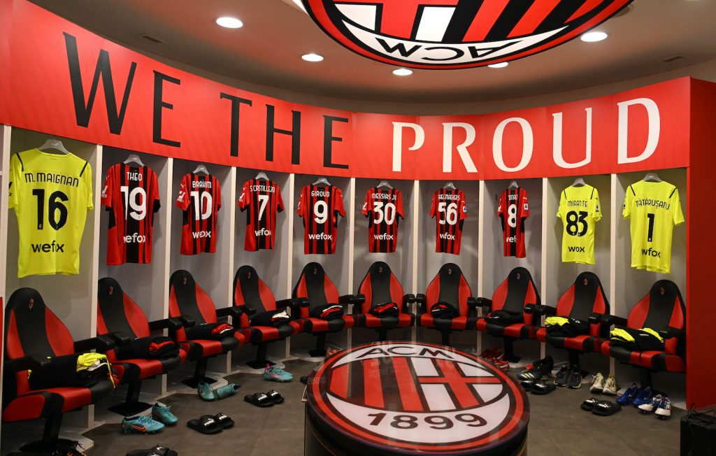 Spogliatoio AC Milan San Siro