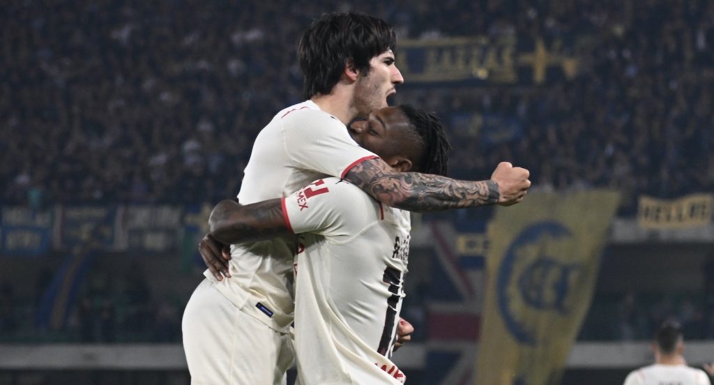 Tonali Leao AC Milan Verona-Milan 1-3 Serie A 2021-2022