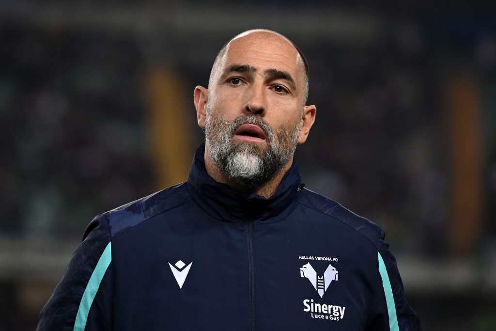 VERONA, ITALY - MAY 08: Igor Tudor head coach of Hellas Verona looks on during the Serie A match between Hellas Verona FC and AC Milan at Stadio Marcantonio Bentegodi on May 08, 2022 in Verona, Italy. (Photo by Alessandro Sabattini/Getty Images)