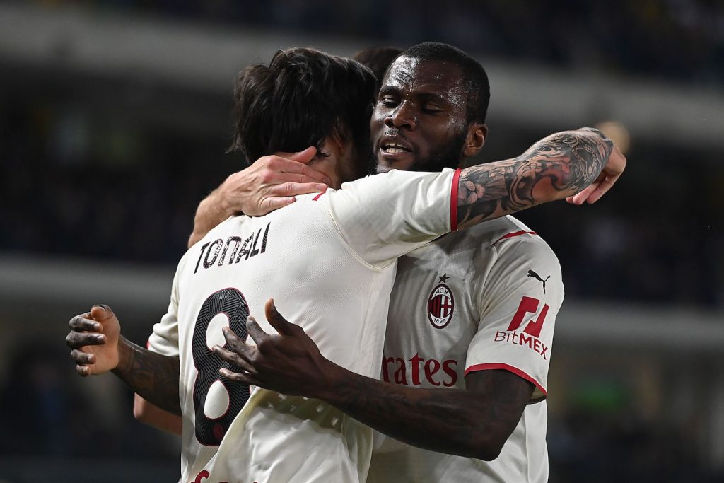 Tonali Kessié AC Milan Verona-Milan 1-3 Serie A 2021-2022