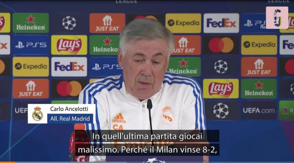 Ancelotti, 30 anni fa l'ultima partita da giocatore: "Feci schifo" | VIDEO (screen gazzetta.it)