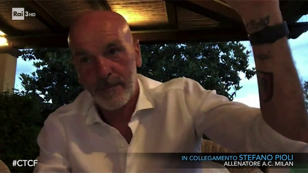 Pioli AC Milan tatuaggio Scudetto