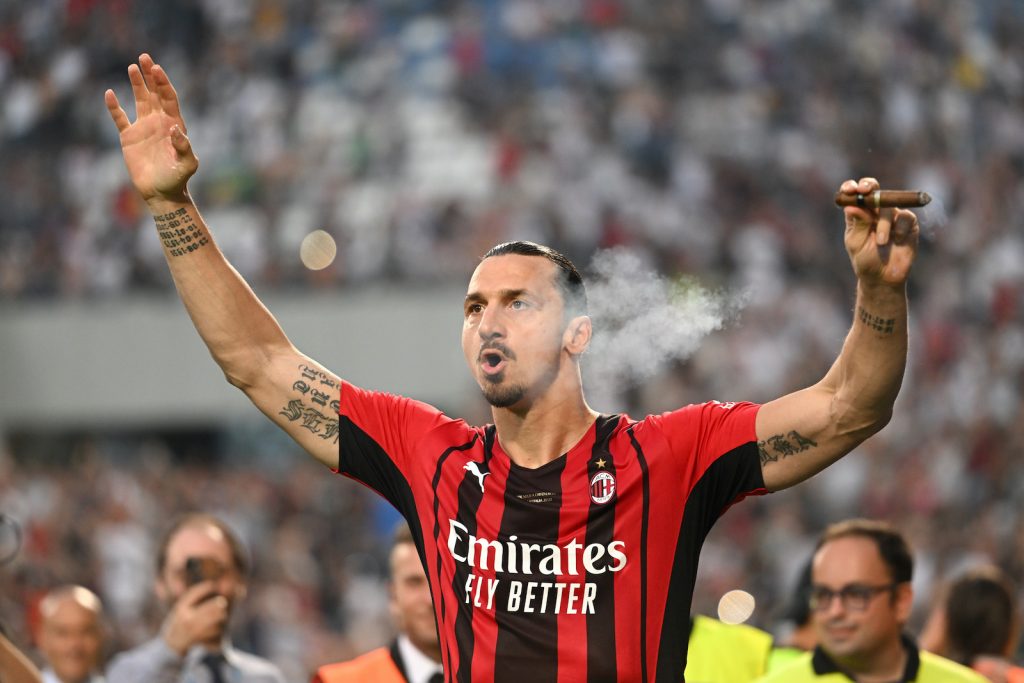 Zlatan Ibrahimovic AC Milan Sassuolo-Milan 0-3 Serie A 2021-2022