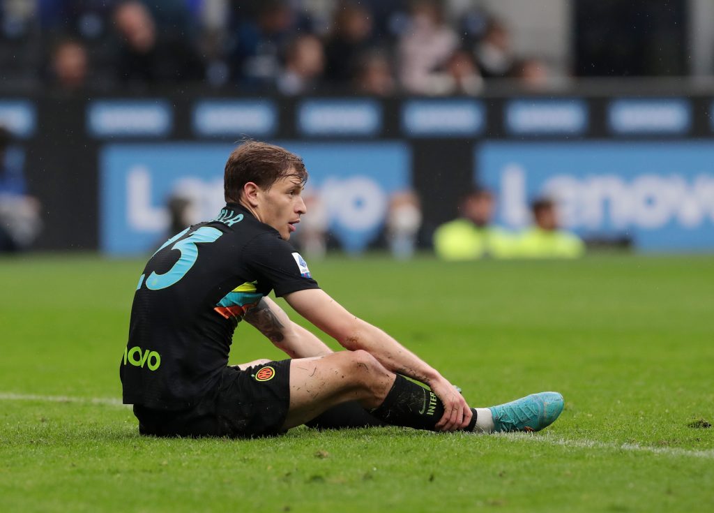 MILAN, ITALY - MAY 06: Nicolo Barella of FC Internazionale looks on during the Serie A match between FC Internazionale and Empoli FC at Stadio Giuseppe Meazza on May 06, 2022 in Milan, Italy. (Photo by Emilio Andreoli - Inter/Inter via Getty Images)