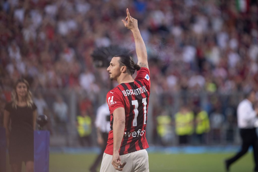 Zlatan Ibrahimovic AC Milan Sassuolo-Milan 0-3 Serie A 2021-2022