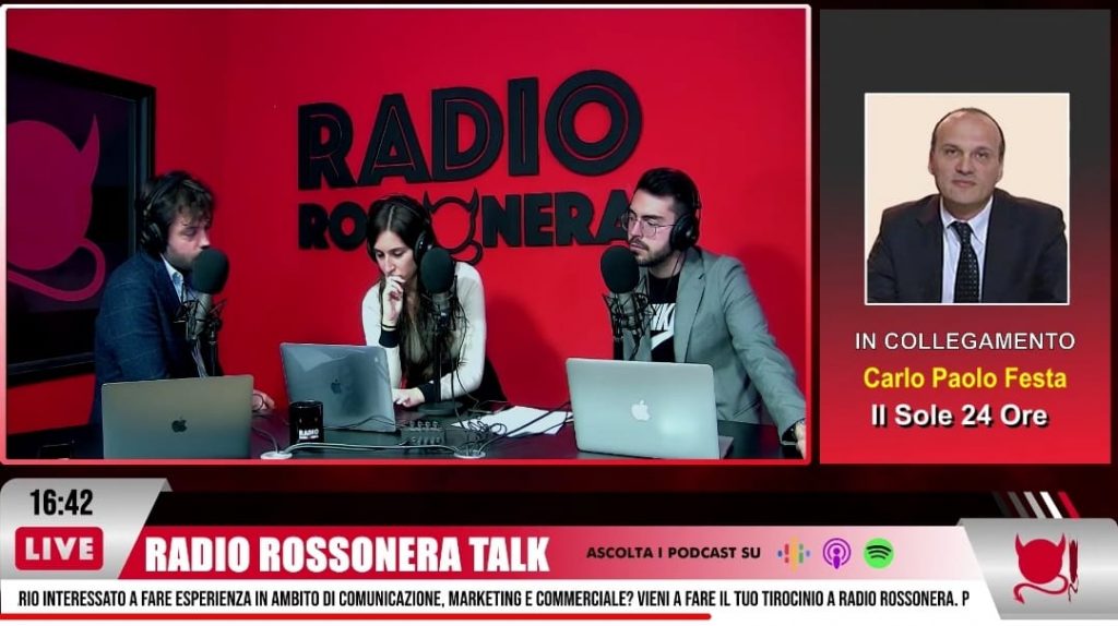 Festa: "Con Investcorp non mi aspetto che il Milan butti soldi come il PSG" (screen rr)