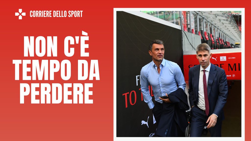 Paolo Maldini e Ricky Massara, dirigenti del Milan (getty images)