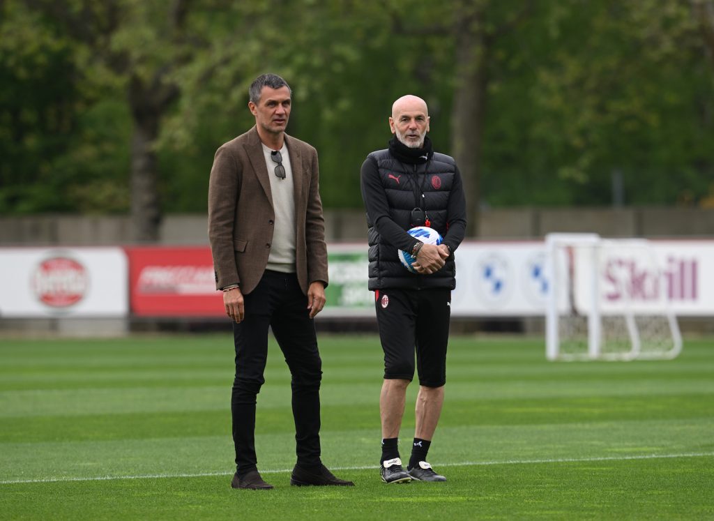 Maldini Pioli AC Milan Milanello