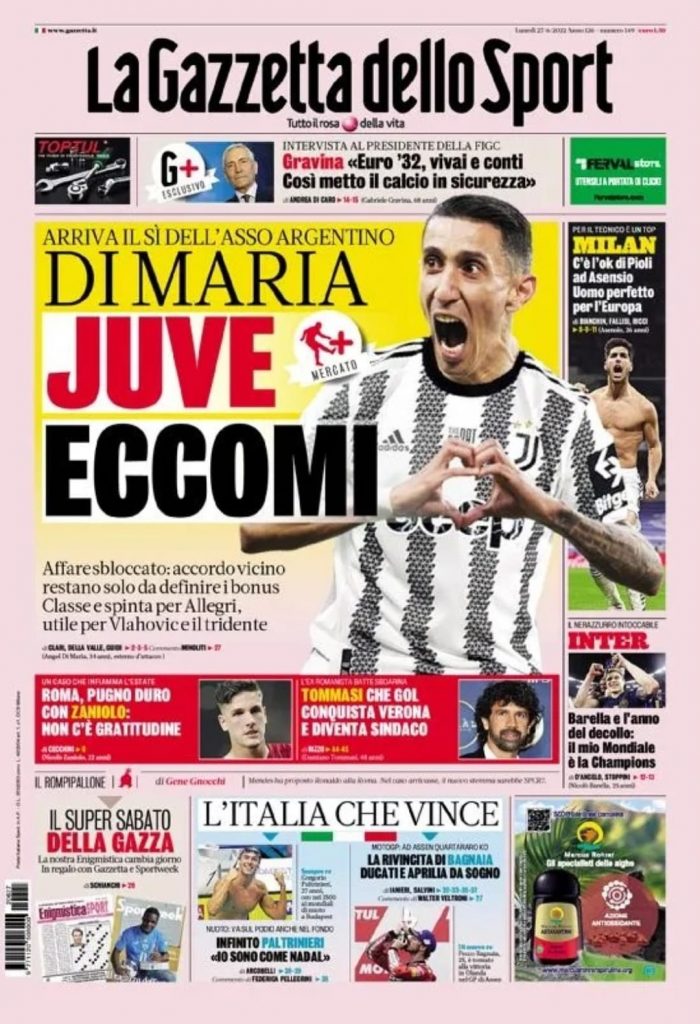 Gazzetta dello Sport 27/06/2022
