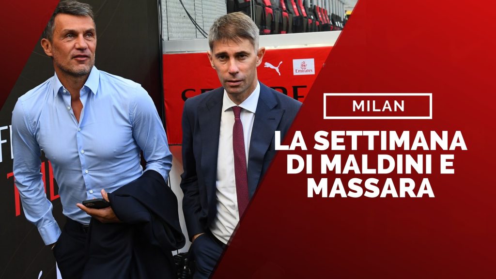 Maldini e Massara, dirigenti del Milan (getty images)