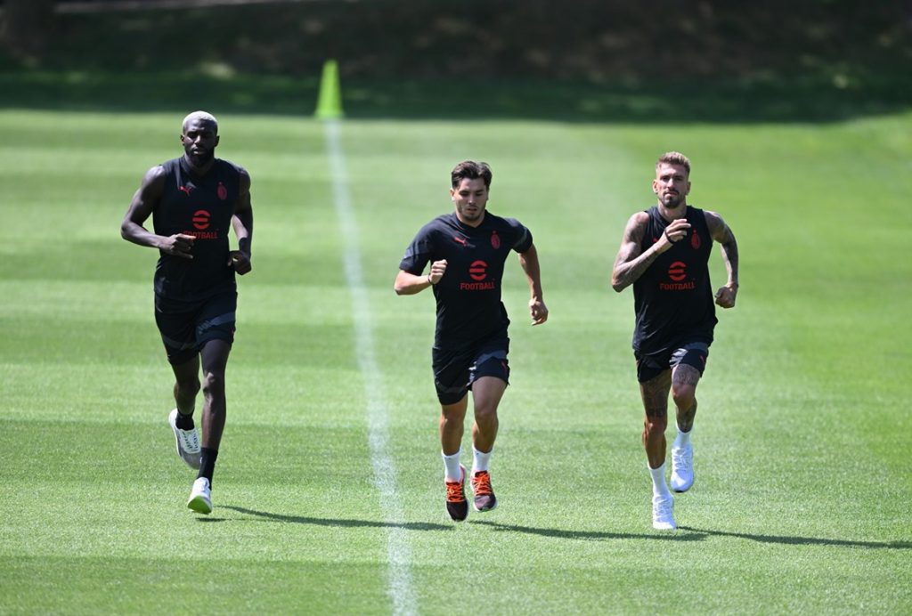 Allenamento del Milan, il report