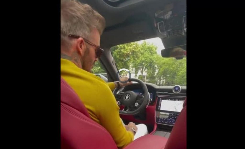 Beckham alle prese con il suo nuovo bolide
