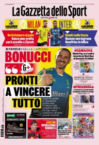 La prima pagina de 'La Gazzetta dello Sport', in edicola oggi, 23-07-2022
