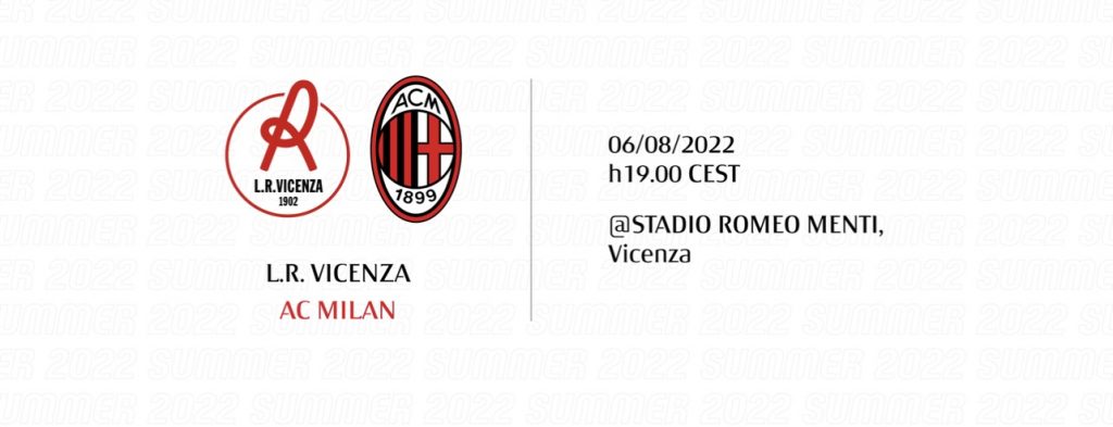 Vicenza Milan amichevole