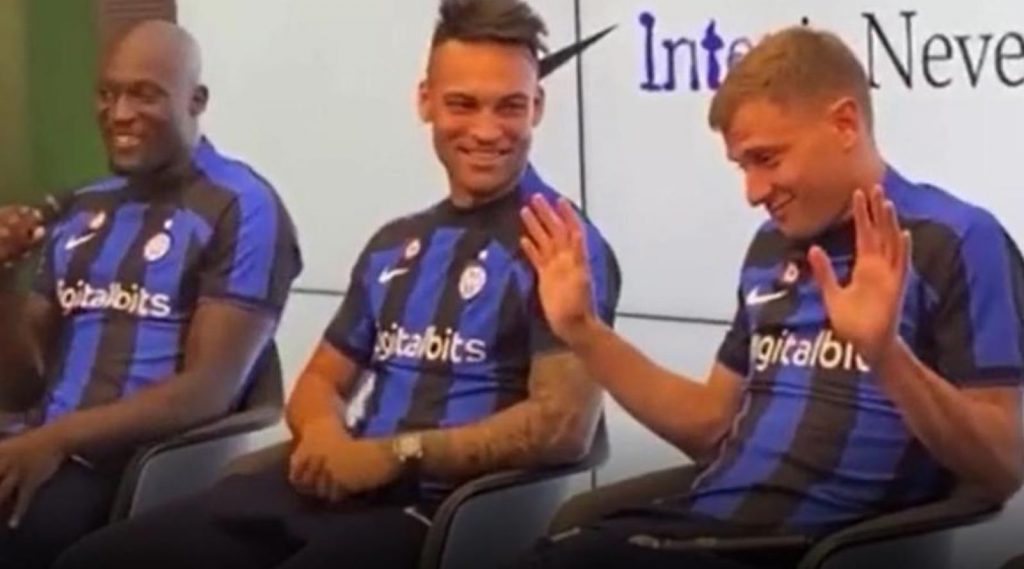 Lukaku, Lautaro e Barella, calciatori dell'Inter