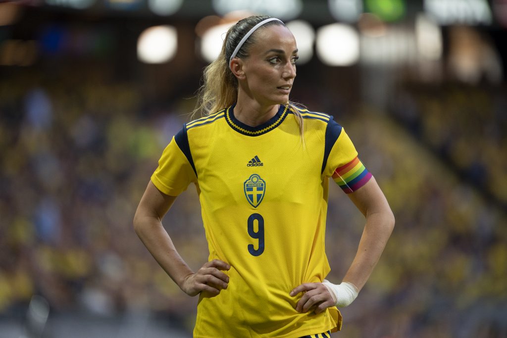 Kosovare Asllani, attaccante svedese del Milan femminile (getty images)