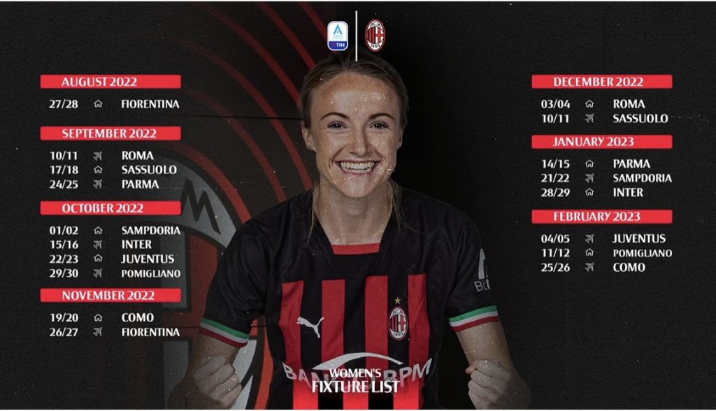 Calendario Milan Femminile