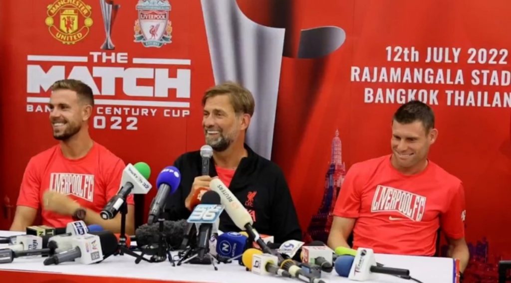 Jurgen Klopp, allenatore del Liverpool, in Thailandia