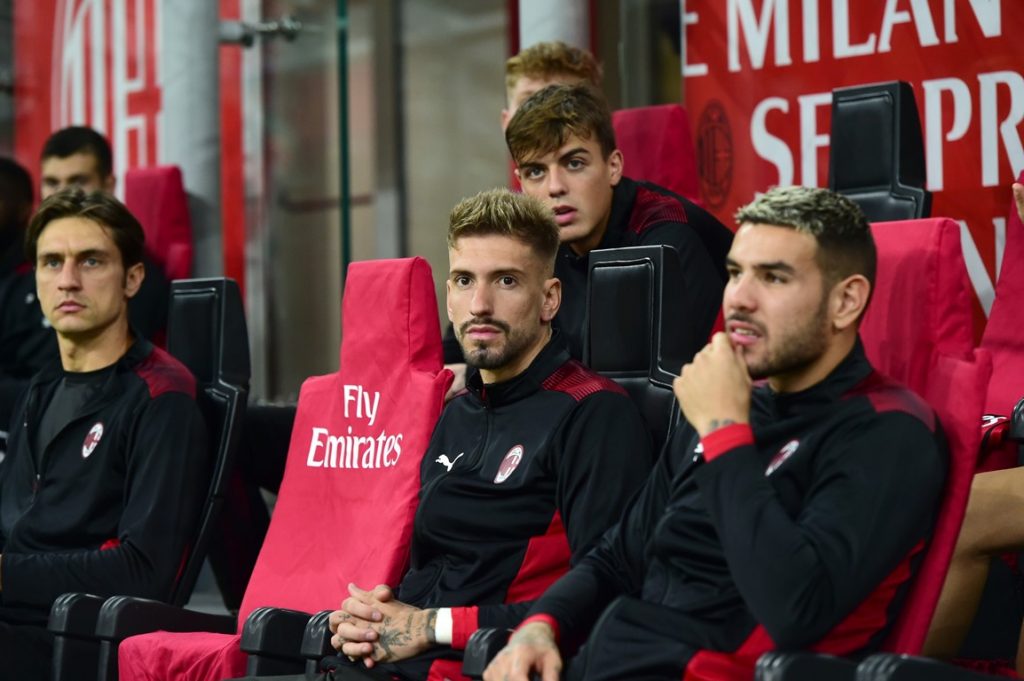 La panchina del Milan in Serie A