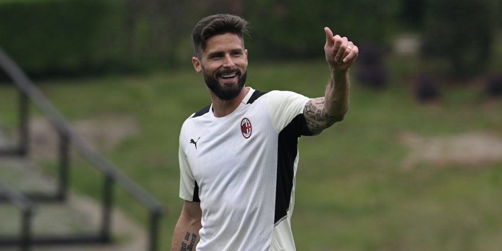 Olivier Giroud AC Milan Milanello