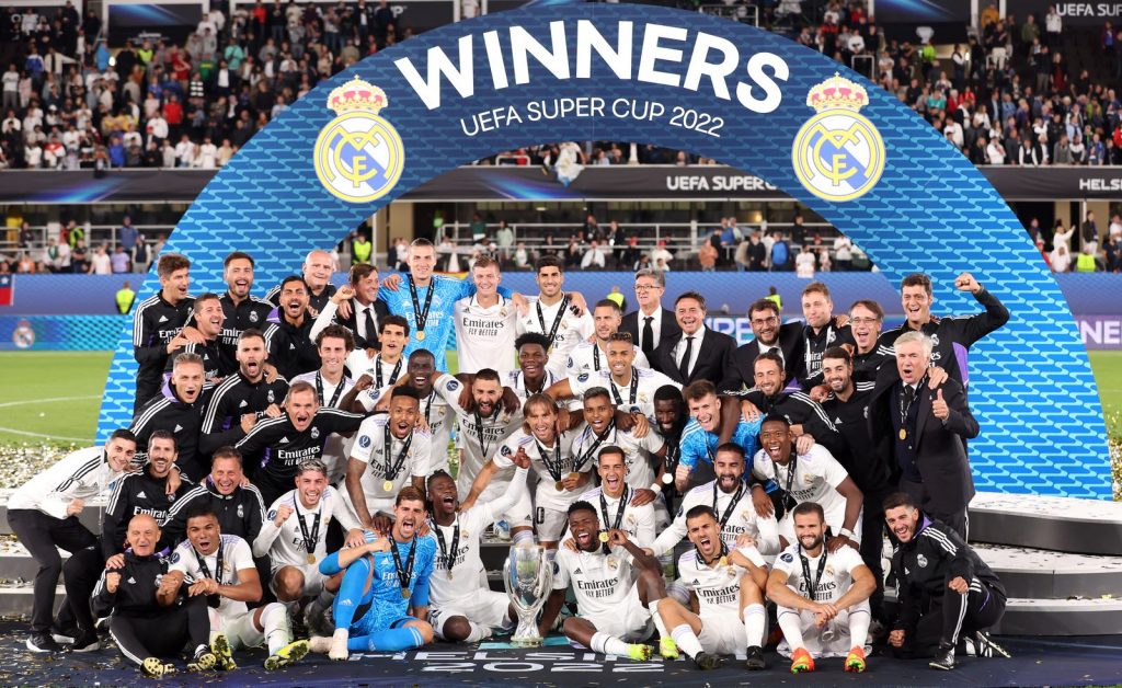 Il Real Madrid festeggia la sua quinta Supercoppa Europea (Getty Images)