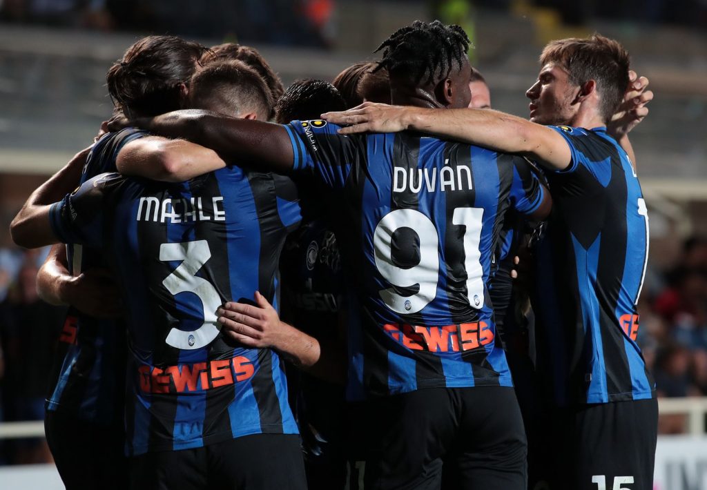 L'esultanza dell'Atalanta dopo il gol di Malinovskyi contro il Milan (Getty Images)