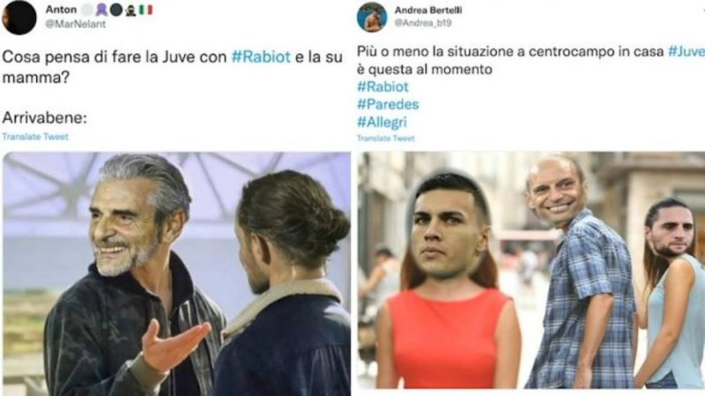 rabiot calciomercato Juventus social