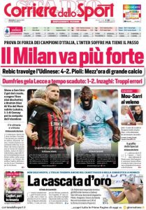 prima pagina corriere dello sport 14/08/2022