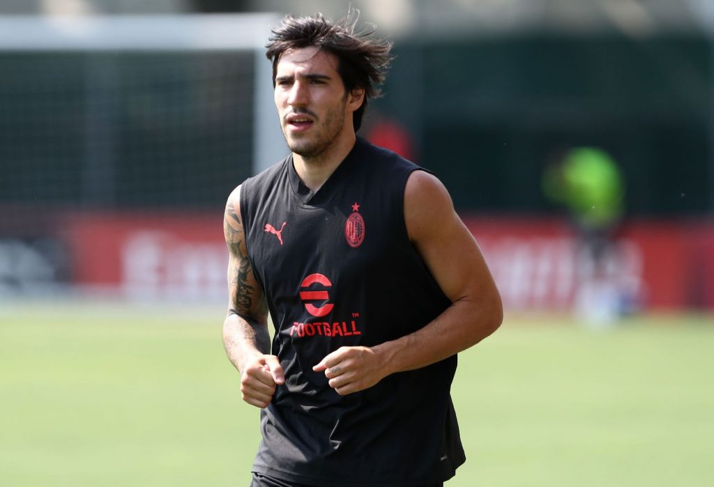 Sandro Tonali, centrocampista del Milan, parla dello scudetto (Getty Images)