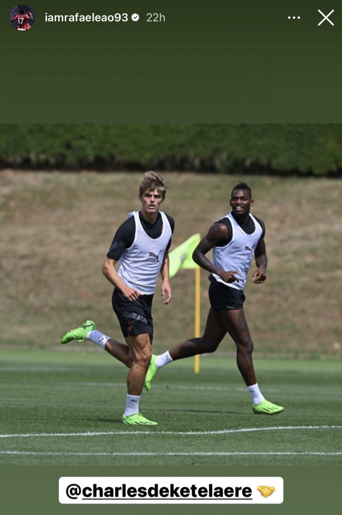 De Ketelaere Leao AC Milan allenamento Milanello