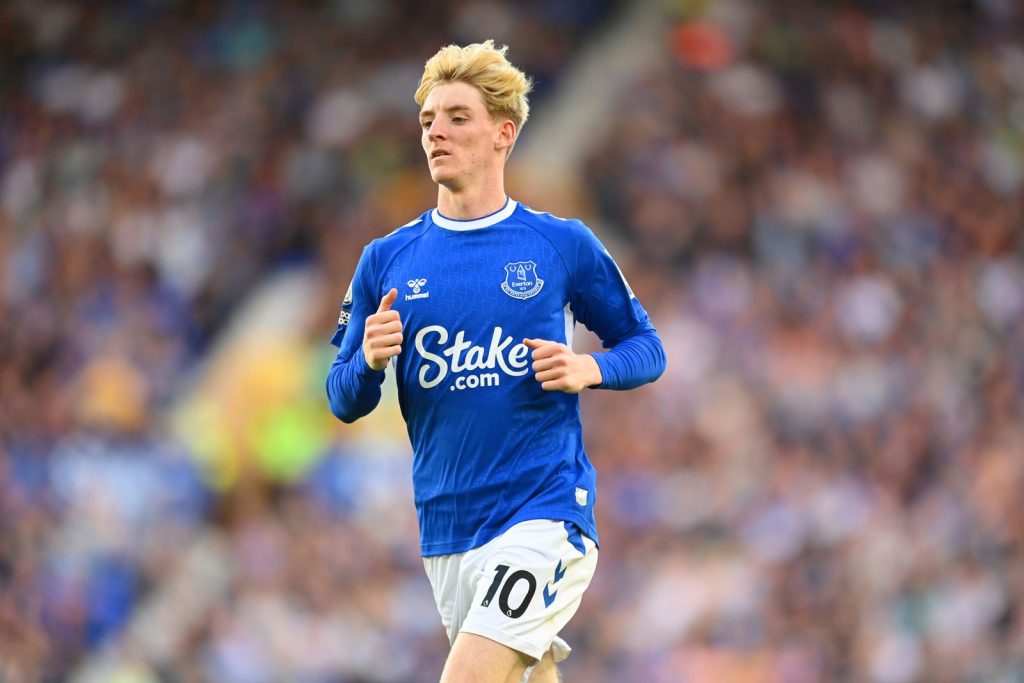 Anthony Gordon dell'Everton, obiettivo del Chelsea (Getty Images)