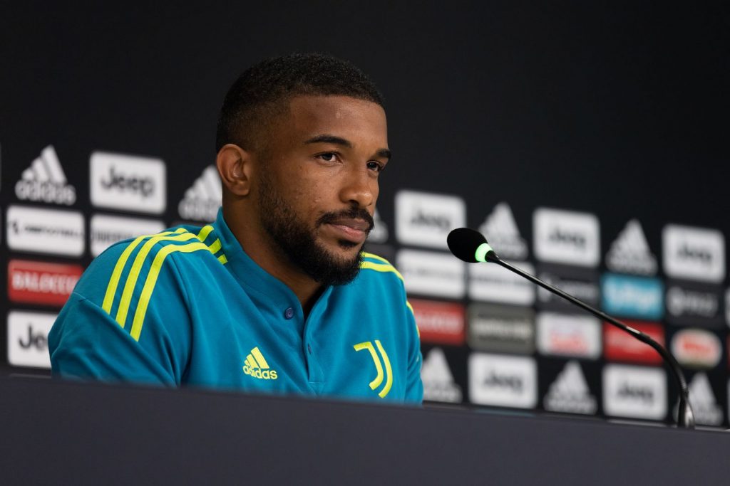 Gleison Bremer, difensore della Juventus, qui durante la conferenza stampa di presentazione (Getty Images)