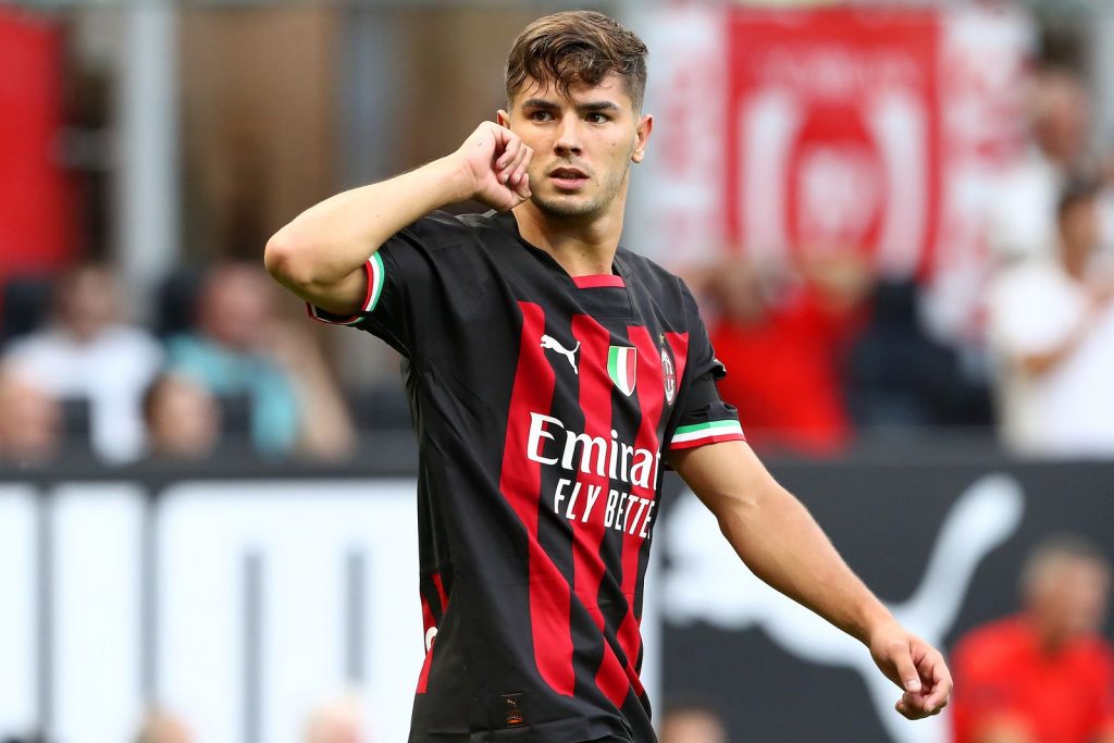 Brahim Diaz dopo il gol in Milan-Udinese (Getty Images)