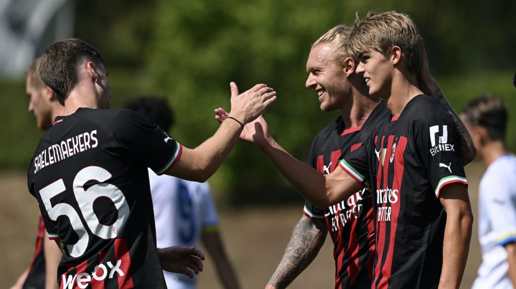 Saelemaekers Kjaer De Ketelaere AC Milan amichevole Milan-Pergolettese 7-1