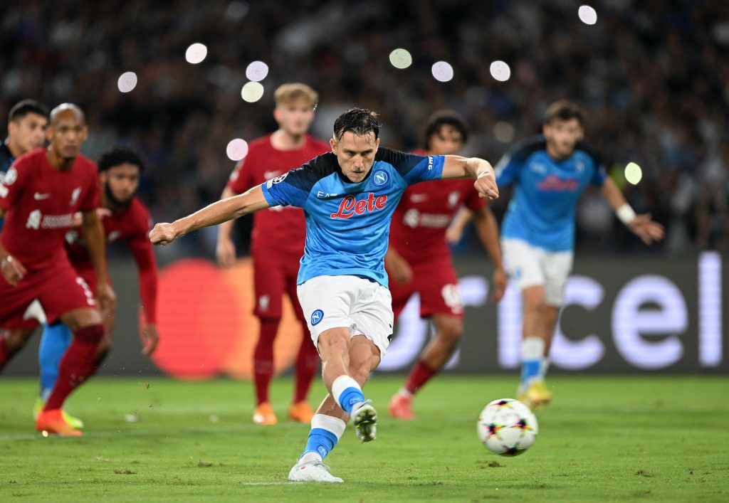 Piotr Zielinski Napoli-Liverpool 4-1 Champions League 2022-2023