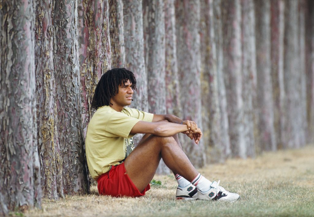 MILAN, ITALY - JULY 01: Holland and AC Milan player Ruud Gulllit pictured during a feature shoot circa 1991. (Photo by Simon Bruty/Allsport/Getty Images)
