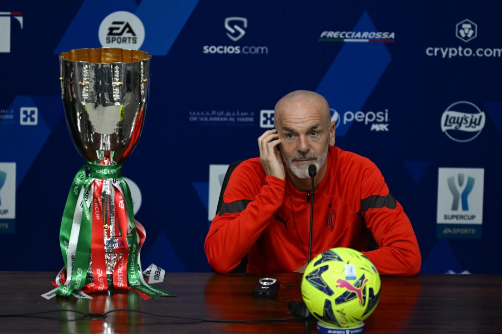 Stefano Pioli AC Milan conferenza stampa Milan-Inter Supercoppa Italiana