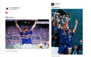 Addio a Vialli, ecco le molte reazioni sui social | VIDEO screen gazzetta.it
