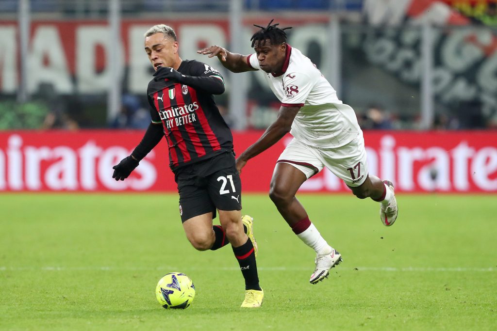 Sergiño Dest AC Milan Milan-Torino Coppa Italia 2022-2023