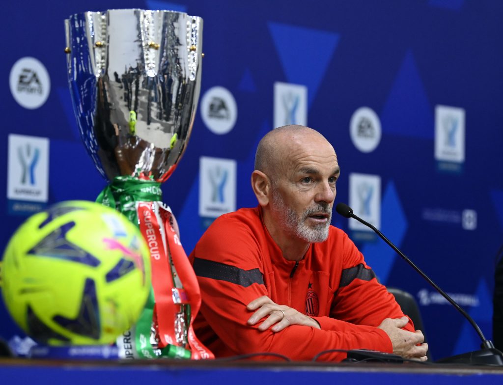 Stefano Pioli AC Milan conferenza stampa Milan-Inter Supercoppa Italiana