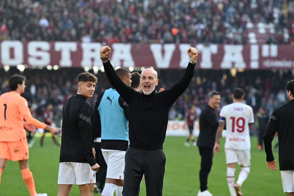 Stefano Pioli AC Milan Salernitana-Milan 1-2 Serie A 2022-2023