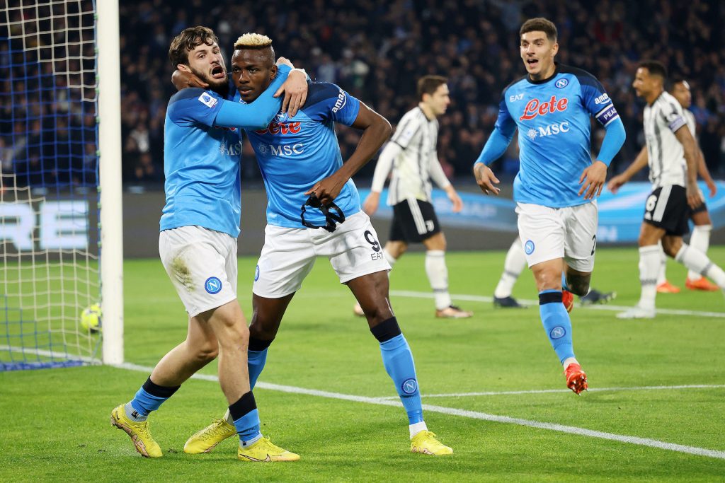 esultanza gol Victor Osimhen Napoli-Juventus 5-1 Serie A 2022-2023